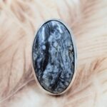 Zebra Jasper Size US 9 925 Sterling Silver Ring (REXT39-289)