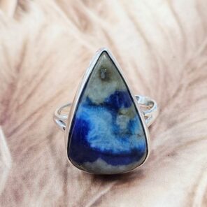 Afghanite Size US 9 925 Sterling Silver Ring (REXT39-280)