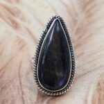 Purple Labradorite Size US 8 925 Sterling Silver Ring (REXT39-295)
