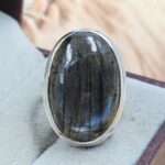Purple Labradorite Size US 7 925 Sterling Silver Ring (REXT39-260)