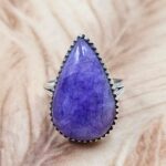 Purple Rainbow Moonstone Size US 7 925 Sterling Silver Ring (REXT39-216)