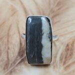 Zebra Jasper Size US 7 925 Sterling Silver Ring (REXT39-221)
