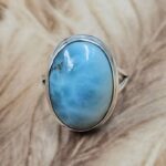 Larimar US 8 925 Sterling Silver Rings (RS103-199)