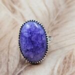 Purple Rainbow Moonstone  US 9 925 Sterling Silver Rings (RS103-194)
