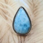 Larimar US 8 925 Sterling Silver Rings (RS103-201)