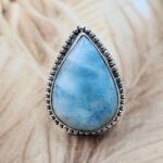Larimar US 8 925 Sterling Silver Rings (RS103-200)