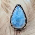 Larimar US 7 925 Sterling Silver Rings (RS103-209)