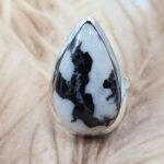 Zebra Jasper US 8 925 Sterling Silver Rings (RS103-250)