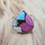 Cotton Candy TurquoiseSize US 9 925 Sterling Silver Rings (RS103-161)