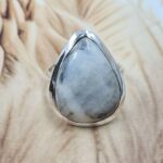 Zebra Jasper US 8 925 Sterling Silver Rings (RS103-247)