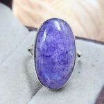 Purple Rainbow Moonstone  US 8 925 Sterling Silver Rings (RS103-186)