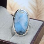 Larimar US 9 925 Sterling Silver Rings (RS103-195)