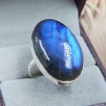 Purple Labradorite US 9 925 Sterling Silver Rings (RS103-179)