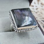 Purple Labradorite US 9 925 Sterling Silver Rings (RS103-178)