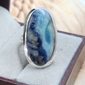 Afghanite US 8 925 Sterling Silver Rings (RS103-257)