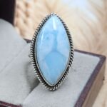 Larimar US 9 925 Sterling Silver Rings (RS103-196)