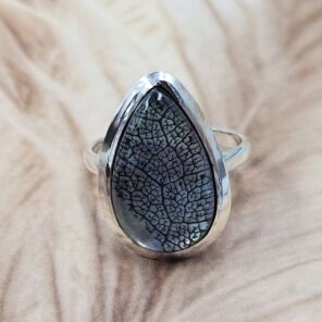 Leaf US 8 925 Sterling Silver Rings (RS103-219)