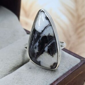 Zebra Jasper US 9 925 Sterling Silver Rings (RS103-246)