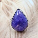 Purple Rainbow Moonstone  US 9 925 Sterling Silver Rings (RS103-192)