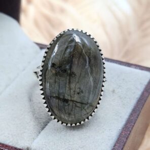 Purple Labradorite US 9 925 Sterling Silver Rings (RS103-181)