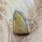 Yellow Banded Agate US 10 925 Sterling Silver Rings (RS103-234)