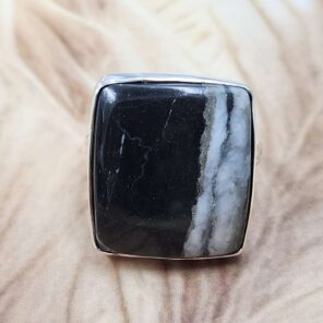 Zebra Jasper US 10 925 Sterling Silver Rings (RS103-245)