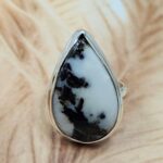 Zebra Jasper Size US 10 925 Sterling Silver Ring (REXT39-224)