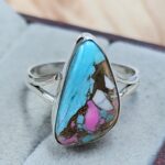 Cotton Candy Turquoise Size US 9 925 Sterling Silver Ring (REXT39-299)