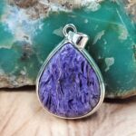 Charoite 1.25" 925 Sterling Silver Pendant (REXT51-234)