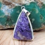 Charoite 1.75" 925 Sterling Silver Pendant (REXT51-236)
