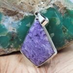 Charoite 1.75" 925 Sterling Silver Pendant (REXT51-237)