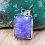Purple Rainbow Moonstone 1.25" 925 Sterling Silver Pendant (REXT51-232)