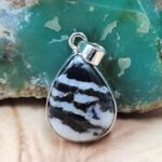 Zebra Jasper 1.25" 925 Sterling Silver Pendant (REXT51-227)