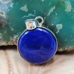 Lapis Lazuli 1" 925 Sterling Silver Pendant (REXT51-249)