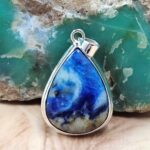Afghanite 1.5" 925 Sterling Silver Pendant (REXT51-280)