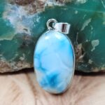 Larimar 1.25" 925 Sterling Silver Pendant (REXT51-215)