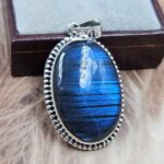 Labradorite 1.75" 925 Sterling Silver Pendant (REXT51-260)
