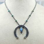 Kingman & Golden Hill Turquoise Navajo Bead Squash Blossom Necklace (REXT3-181)