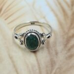 Dainty Emerald 925 Sterling Silver Ring (RS107-192)