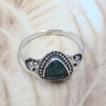 Dainty Emerald 925 Sterling Silver Ring (RS107-195)