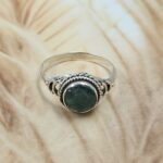 Dainty Emerald 925 Sterling Silver Ring (RS107-182)