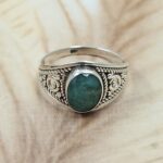 Dainty Emerald 925 Sterling Silver Ring (RS107-194)
