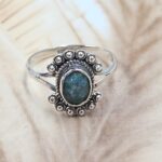 Dainty Emerald 925 Sterling Silver Ring (RS107-203)