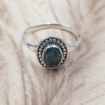 Dainty Emerald 925 Sterling Silver Ring (RS107-199)
