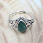 Dainty Emerald 925 Sterling Silver Ring (RS107-200)