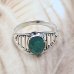 Dainty Emerald 925 Sterling Silver Ring (RS107-196)