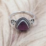 Dainty Ruby 925 Sterling Silver Ring (RS110-334)