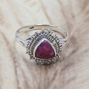 Dainty Ruby 925 Sterling Silver Ring (RS110-344)