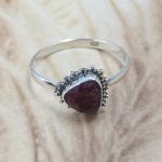 Dainty Ruby 925 Sterling Silver Ring (RS110-348)