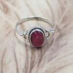 Dainty Ruby 925 Sterling Silver Ring (RS110-364)